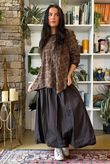 Heritage Needlecord Plaid Swing Top Chocolate & Coffee Bean